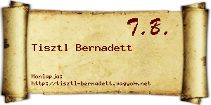 Tisztl Bernadett névjegykártya