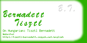 bernadett tisztl business card